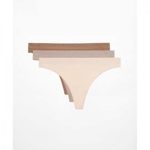 3 стринга из хлопчатобумажной смеси PANTONE™ с логотипом